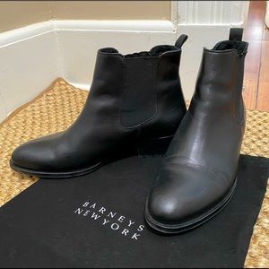 Barney’s New York Shearling Chelsea boots